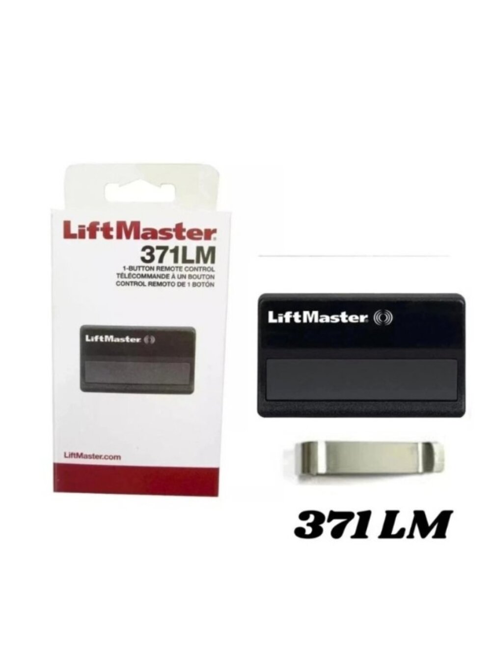 Share LiftMaster 371LM Garage Door Opener Remote - Black